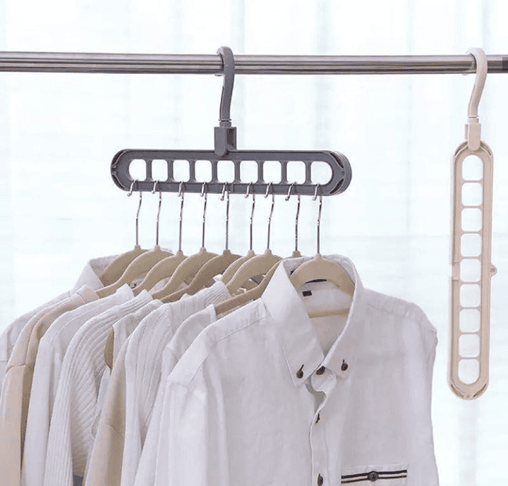 360˚ Degree 9 Multi-Port Support Hanger, Space Saving Cloth Hanger 360˚ Degree 9 Multi-Port Support Hanger, Space Saving Cloth Hanger